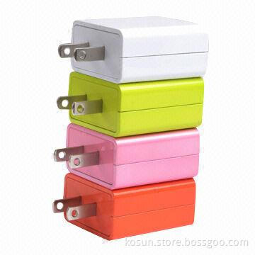 Dual USB Travel Charger, Measures 48 x 39 x 23mm, 100 to 240V AC Input Voltage